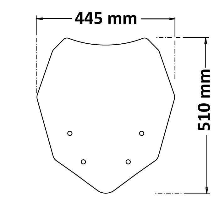 AKCE BENELLI - ISOTTA střední plexi - čiré pro TRK 702/702X