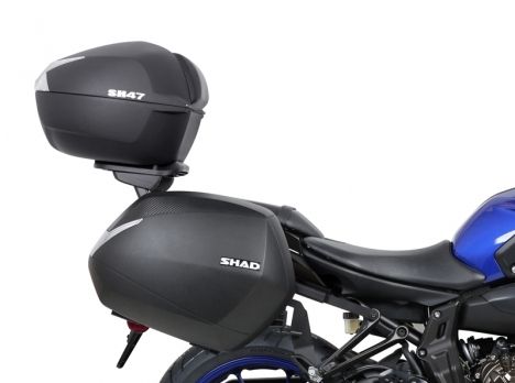 AKCE BENELLI - Sada plastových kufrů SH36+SH47 (černá/bílá) pro BENELLI TRK 702/702X